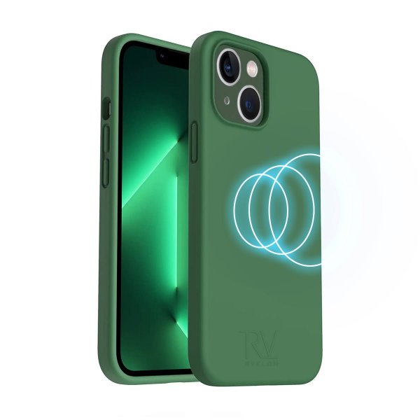 Rvelon iPhone 14 Skal Silikon MagSafe Grön