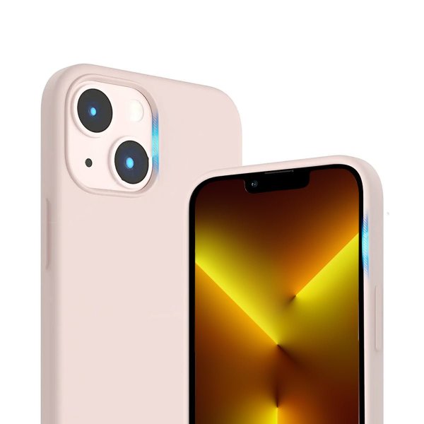 Rvelon iPhone 14 Skal Silikon MagSafe Sandrosa