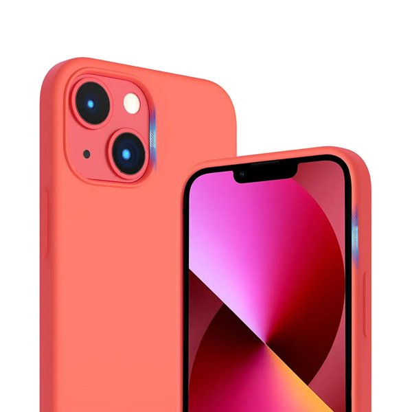 Rvelon iPhone 14 Skal Silikon Rosa