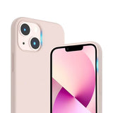 Rvelon iPhone 14 Skal Silikon Sandrosa