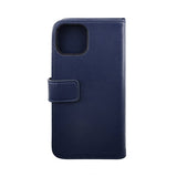 Rvelon iPhone 14 Fodral Äkta läder Kortfack Blå