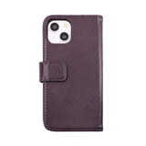 Rvelon iPhone 14 Fodral Äkta läder Kortfack Lila