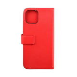 Rvelon iPhone 14 Fodral Äkta läder Kortfack Röd
