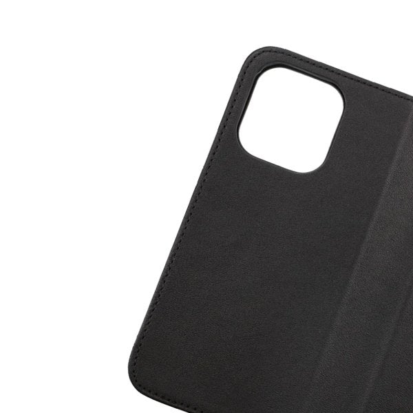 Rvelon iPhone 14 Fodral Äkta läder Kortfack Svart