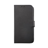 Rvelon iPhone 14 Fodral Äkta läder Kortfack Svart