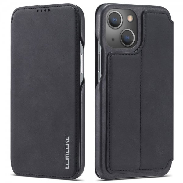 Lc.Imeeke iPhone 14 Plus Fodral Flip Svart