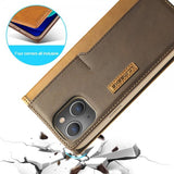 Lc.Imeeke iPhone 14 Plus Fodral Kortfack Utsida Brun