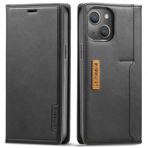 Lc.Imeeke iPhone 14 Plus Fodral Kortfack Utsida Svart