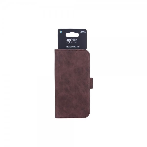 Gear iPhone 14 Plus Fodral med Kortfack Brun