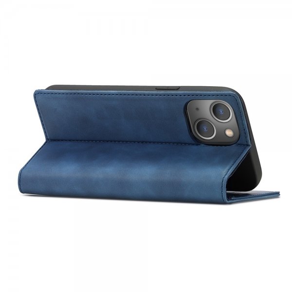 Lc.Imeeke iPhone 14 Plus Fodral med Kortfack Flip Blå