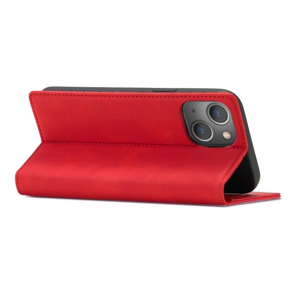Lc.Imeeke iPhone 14 Plus Fodral med Kortfack Flip Röd