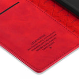 Lc.Imeeke iPhone 14 Plus Fodral med Kortfack Flip Röd
