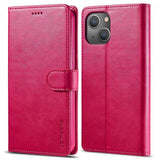Lc.Imeeke iPhone 14 Plus Fodral med Kortfack Stativfunktion Magenta