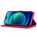Lc.Imeeke iPhone 14 Plus Fodral med Kortfack Stativfunktion Magenta