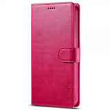 Lc.Imeeke iPhone 14 Plus Fodral med Kortfack Stativfunktion Magenta