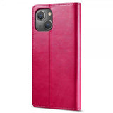 Lc.Imeeke iPhone 14 Plus Fodral med Kortfack Stativfunktion Magenta