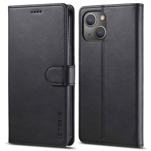 Lc.Imeeke iPhone 14 Plus Fodral med Kortfack Stativfunktion Svart