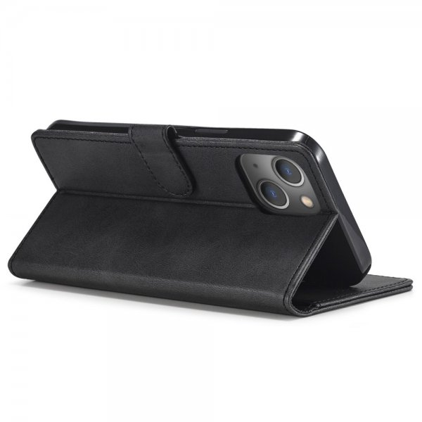 Lc.Imeeke iPhone 14 Plus Fodral med Kortfack Stativfunktion Svart