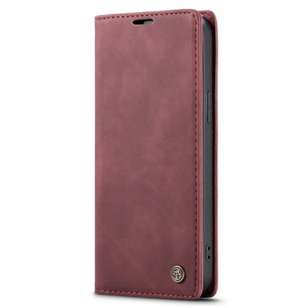 CaseMe iPhone 14 Plus Fodral Retro Flip Röd