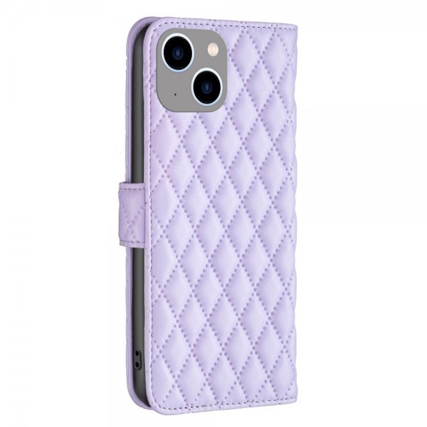 iPhone 14 Plus Fodral Rombmönster Lila