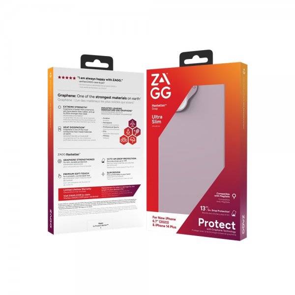 ZAGG iPhone 14 Plus/iPhone 15 Plus Skal Manhattan Snap Lavender