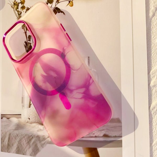 iPhone 14 Plus Skal Mönster Abstrakt Rosa