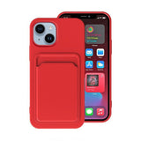 iPhone 14 Plus Skal Korthållare Röd