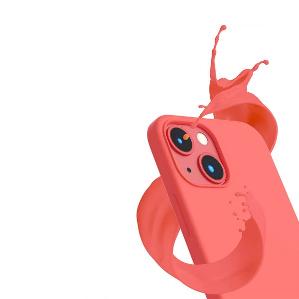 Rvelon iPhone 14 Plus Skal Silikon MagSafe Rosa
