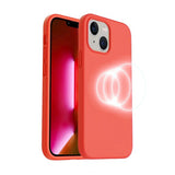 Rvelon iPhone 14 Plus Skal Silikon MagSafe Rosa