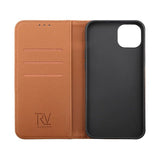 Rvelon iPhone 14 Plus Fodral Utfällbart Kortfack Brun