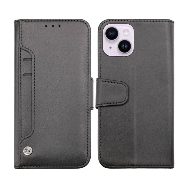 Rvelon iPhone 14 Plus Fodral Utfällbart Kortfack Svart