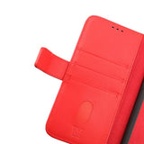Rvelon iPhone 14 Plus Fodral Äkta Läder Röd