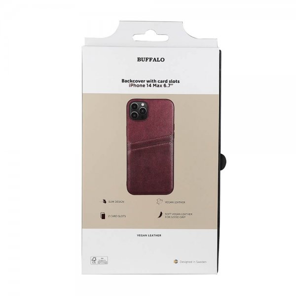 Buffalo iPhone 14 Plus Skal Backcover with Card Slots Brun
