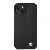 BMW iPhone 14 Plus Skal Big Logo Stripe Svart