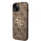 Guess iPhone 14 Plus Skal Big Metal Logo Brun