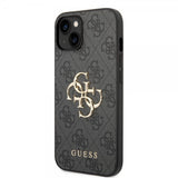 Guess iPhone 14 Plus Skal Big Metal Logo Grå