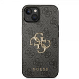 Guess iPhone 14 Plus Skal Big Metal Logo Grå