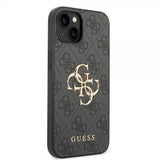 Guess iPhone 14 Plus Skal Big Metal Logo Grå
