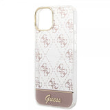 Guess iPhone 14 Plus Skal Bottom Stripe Script Logo Rosa