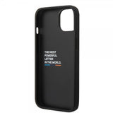 BMW iPhone 14 Plus Skal Carbon Effect Printed Logo Svart