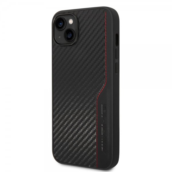 AMG iPhone 14 Plus Skal Carbon Effect Stamped Logo Svart