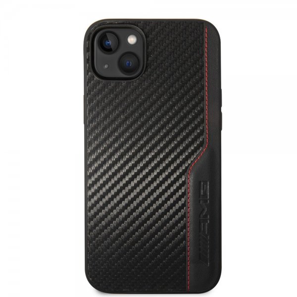 AMG iPhone 14 Plus Skal Carbon Effect Stamped Logo Svart