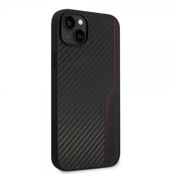 AMG iPhone 14 Plus Skal Carbon Effect Stamped Logo Svart