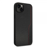 AMG iPhone 14 Plus Skal Carbon Effect Stamped Logo Svart