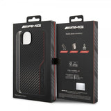 AMG iPhone 14 Plus Skal Carbon Effect Stamped Logo Svart