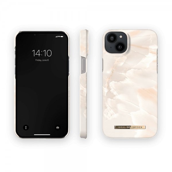 Ideal of Sweden iPhone 14 Plus Skal Fashion Case MagSafe Rose Pearl Marble