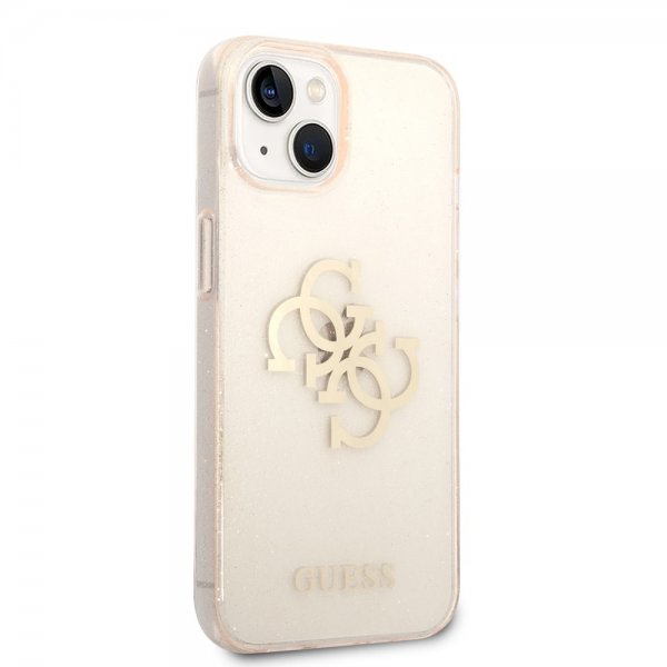 Guess iPhone 14 Plus Skal Full Glitter Guld