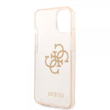 Guess iPhone 14 Plus Skal Full Glitter Guld