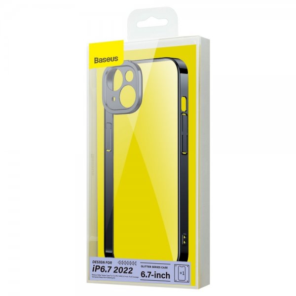 Baseus iPhone 14 Plus Skal Glitter Series Svart