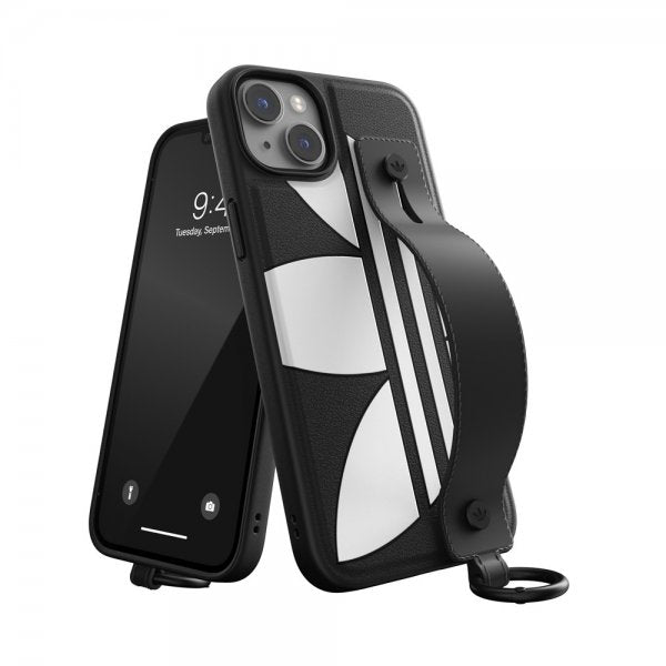Adidas iPhone 14 Plus Skal Handstrap Case Svart Vit